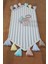 Renkli Püsküllü Çizgili Runner 90 x 30,R-47K 5