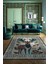 Nuh'un Gemisi Koleksiyonu Geyik, Çiçek Desenli Art Deco Tarzı Vintage Halı,Çok Renkli Maksimalist Halı 1