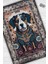 Nuh'un Gemisi Koleksiyonu Köpek, Çiçek Desenli Art Deco Tarzı Vintage Halı,Çok Renkli Maksimalist Halı 2
