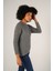 Kadın Gri Saç Yürütme Bisiklet Yaka Yün Kazak TRIST-6151 4