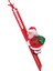 Elektrikli Tırmanma Evi Noel Baba Noel Mevcut Yıl Eve Partisi Kırmızı Fiber B (Yurt Dışından) 5