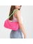 Siyah Doku Omuz Çantası Fermuarlı Crossbody Çanta Moda Zincir Örgü Floresan Renk Çanta Moda Yeni Halat Zincir Omuz Çantası (Yurt Dışından) 4