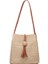 Kahverengi Kadın Hasır Çanta Bohemian Rattan Plaj Çantası El Yapımı Örme Crossbody Kova Çantaları Yaz Püskül Plaj Çantası (Yurt Dışından) 4