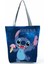 HL1643 Lilo Stitch Disney Lilo Stitch Baskılı Çanta Moda Kadın Yüksek Kapasiteli Alışveriş Çantası Seyahat Plaj Çantası Karikatür Kız Omuz Çantası Tote (Yurt Dışından) 1