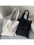 Black-B Kadın Çantası Rahat Büyük Kapasiteli Omuz Çantaları Shopper Tuval Mektubu Moda Harajuku Baskı Shopper Çanta (Yurt Dışından) 2