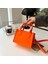 Turuncu Kadınlar Taşınabilir Omuz Mesaj Çantası Saf Keçe Mini Çanta Tote Çanta Kadın Crossbody Çanta Lüks Tasarım Çanta Shopper Tote Çanta (Yurt Dışından) 4