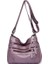 Mor Style2 Yogodlns Vintage Omuz Kadın Çantası Yıkanmış Pu Deri Crossbody Çanta Işlevli Messenger Çanta Büyük Kapasiteli Bayan Çanta (Yurt Dışından) 1