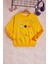 Sarı Çiçek Nakışlı Uzun Kol Kız Çocuk Sweatshirt 16303 1