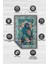 Nuh'un Gemisi Koleksiyonu Goril, Çiçek Desenli Art Deco Tarzı Vintage Halı,Çok Renkli Maksimalist Halı 4