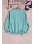 Mint Çiçek Nakışlı Uzun Kol Kız Çocuk Sweatshirt 16306 4