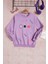 Lila Çiçek Nakışlı Uzun Kol Kız Çocuk Sweatshirt 16307 1