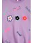 Lila Çiçek Nakışlı Uzun Kol Kız Çocuk Sweatshirt 16307 2
