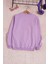Lila Çiçek Nakışlı Uzun Kol Kız Çocuk Sweatshirt 16307 4