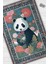 Nuh'un Gemisi Koleksiyonu Panda, Çiçek Desenli Art Deco Tarzı Vintage Halı,Çok Renkli Maksimalist Halı 2