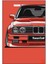 Kırmızı Bmw E30 Illustrasyon Kanvas Tablo 1