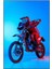 Kırmızı Kıyafetli Stunt Motorcu Kanvas Tablo 1