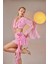 Fırfırlı Şifon Carmen Bluz Pembe 5