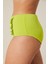 Basic Yüksek Bel Fırfırlı Yeşil Bikini Altı 2
