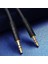 3.5mm Jack Girişli Ses Aktarım Kablosu Aux To Aux Telefon Hoparlör Araç Aksesuarı Siyah Kablo 3