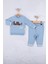 Hello Nakışlı % 100 Pamuk 2'li Erkek Bebek Takım 2