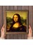 Leonardo da Vinci Mona Lisa Taş Duvar Tablosu Ahşap Çerçeveli Duvar Dekoru Wall Art 25x25cm W1-19 4