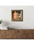 İki Müzisyen Kız Tablosu Taş Duvar Tablosu Ahşap Çerçeveli Duvar Dekoru Wall Art 25x25cm W1-21 1
