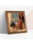 Satranç Oyunu Taş Duvar Tablosu Ahşap Çerçeveli Duvar Dekoru Wall Art 25x25cm W1-23 2