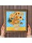 Vincent van Gogh On İki Ayçiçekli Vazo Taş Duvar Tablosu Ahşap Çerçeveli Duvar Dekoru Wall Art 25x25cm W1-276 4