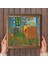 Vincent van Gogh Arles'teki Yatak Odası Taş Duvar Tablosu Ahşap Çerçeveli Duvar Dekoru Wall Art 25x25cm W1-286 4