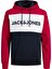 Jack & Jones Jjelogo Blocking Sweat Hood Set Mp Noos Erkek Sweatshirt - 12220850 Tango Red Set Pack 3