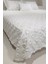 Sitra Krem Çift Kişilik Püsküllü Örtüsü 230X250 2 Yastık 50X70 5031 4