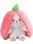Vogue Element Tavşan Peluş Oyuncak Sevimli Fermuar Süslemesi Sevimli Uzun Kulaklı Yumuşak Yastık 25CM Pembe (Yurt Dışından) 4