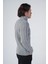 Erkek Gri Saç Örgülü Yürütme Fermuarlı Dik Yaka Triko Yün Hırka TRIST-5297 2