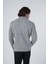 Erkek Gri Saç Örgülü Yürütme Fermuarlı Dik Yaka Triko Yün Hırka TRIST-5297 3
