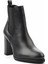 Siyah Leather Kadın Bot & Bootie K02351310103 3