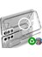 Samsung Galaxy S22 Kılıf Magsafe Wireless Kablosuz Şarj Destekli Sert Kristal Şeffaf Darbe Emici Kapak (Tacsafe) 4