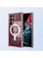 Samsung Galaxy S22 Ultra Kılıf Magsafe Wireless Kablosuz Şarj Destekli Sert Kristal Şeffaf Darbe Emici Kapak (Tacsafe) 3