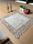 Bej (Koyu Krem) Süet Kumaş Kare Amerikan Servis Takımı Supla 6'Lı 35 x 35 cm 1