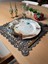 Koyu Gri Süet Kumaş Kare Amerikan Servis Takımı Supla 6'Lı 35 x 35 cm 2
