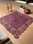 Pembe Süet Kumaş Kare Amerikan Servis Takımı Supla 6'Lı 35 x 35 cm 1