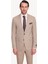 Erkek Bej Slim Fit Sivri Yaka Takım Elbise 2