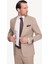 Erkek Bej Slim Fit Sivri Yaka Takım Elbise 3