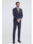 Erkek Lacivert Kahve Slim Fit Yelekli Takım Elbise 1