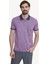 Erkek Fuşya Pembe Polo Yaka Pamuklu Desenli T-shirt 1