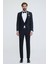 Erkek Siyah Yelekli Şal Yaka Slim Fit Damatlık 1