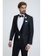 Erkek Siyah Yelekli Şal Yaka Slim Fit Damatlık 3