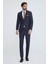 Erkek Lacivert Kahve Slim Fit Yelekli Takım Elbise 3