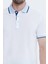 Erkek Beyaz Polo Yaka T-shirt 5