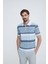 Erkek Mavi Gri Polo Yaka T-shirt 1