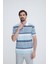 Erkek Mavi Gri Polo Yaka T-shirt 2